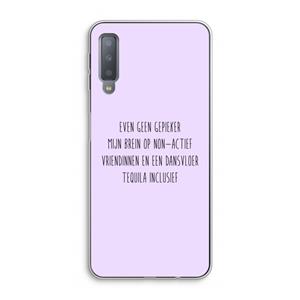 CaseCompany Tequila: Samsung Galaxy A7 (2018) Transparant Hoesje