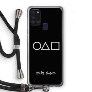 CaseCompany Squid Game: Samsung Galaxy A21s Transparant Hoesje met koord