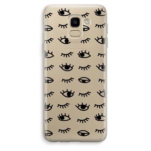 CaseCompany Eye pattern #2: Samsung Galaxy J6 (2018) Transparant Hoesje
