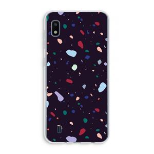 CaseCompany Dark Rounded Terrazzo: Samsung Galaxy A10 Transparant Hoesje