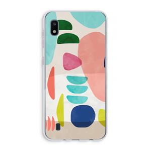 CaseCompany Bold Rounded Shapes: Samsung Galaxy A10 Transparant Hoesje