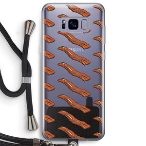 CaseCompany Bacon to my eggs #2: Samsung Galaxy S8 Plus Transparant Hoesje met koord