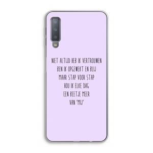 CaseCompany Zelfvertrouwen: Samsung Galaxy A7 (2018) Transparant Hoesje