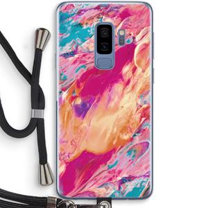 CaseCompany Pastel Echoes: Samsung Galaxy S9 Plus Transparant Hoesje met koord