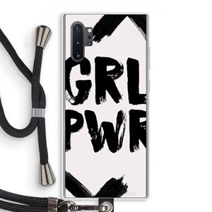 CaseCompany Girl Power #2: Samsung Galaxy Note 10 Plus Transparant Hoesje met koord