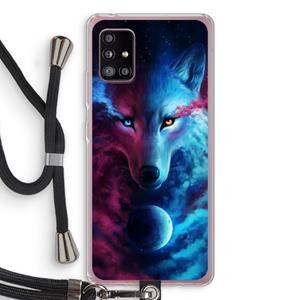 CaseCompany Where Light And Dark Meet: Samsung Galaxy A51 5G Transparant Hoesje met koord