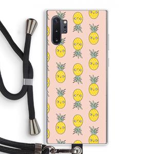 CaseCompany Ananas: Samsung Galaxy Note 10 Plus Transparant Hoesje met koord