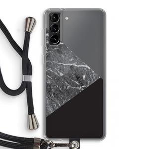 CaseCompany Combinatie marmer: Samsung Galaxy S21 Plus Transparant Hoesje met koord