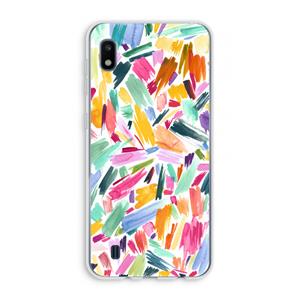 CaseCompany Watercolor Brushstrokes: Samsung Galaxy A10 Transparant Hoesje