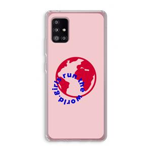 CaseCompany Run The World: Samsung Galaxy A51 5G Transparant Hoesje
