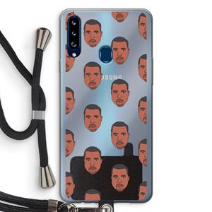 CaseCompany Kanye Call Me℃: Samsung Galaxy A20s Transparant Hoesje met koord