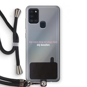CaseCompany gij beslist: Samsung Galaxy A21s Transparant Hoesje met koord