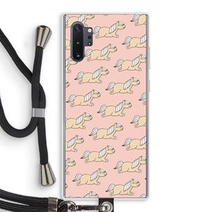 CaseCompany Ponys: Samsung Galaxy Note 10 Plus Transparant Hoesje met koord