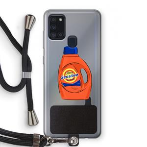 CaseCompany Ultra Sensitive: Samsung Galaxy A21s Transparant Hoesje met koord
