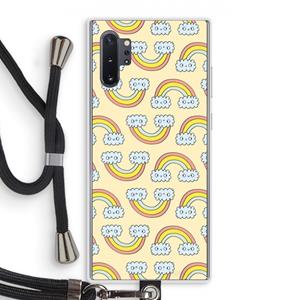 CaseCompany Regenboog: Samsung Galaxy Note 10 Plus Transparant Hoesje met koord