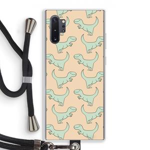 CaseCompany Dinos: Samsung Galaxy Note 10 Plus Transparant Hoesje met koord