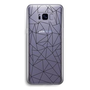 CaseCompany Geometrische lijnen zwart: Samsung Galaxy S8 Transparant Hoesje