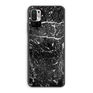 CaseCompany Zwart marmer: Xiaomi Redmi Note 10 5G Transparant Hoesje