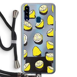 CaseCompany When Life Gives You Lemons...: Samsung Galaxy A20s Transparant Hoesje met koord
