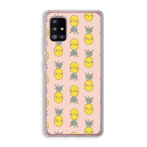 CaseCompany Ananas: Samsung Galaxy A51 5G Transparant Hoesje