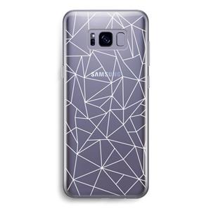 CaseCompany Geometrische lijnen wit: Samsung Galaxy S8 Transparant Hoesje