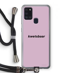 CaseCompany kwetsbaar: Samsung Galaxy A21s Transparant Hoesje met koord
