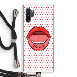 CaseCompany Yolo Denise: Samsung Galaxy Note 10 Plus Transparant Hoesje met koord
