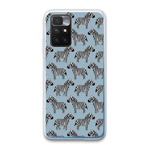 CaseCompany Zebra: Xiaomi Redmi 10 Transparant Hoesje