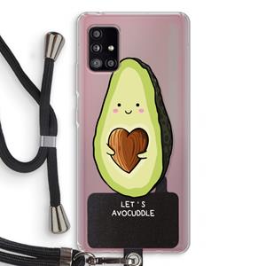 CaseCompany Avocuddle: Samsung Galaxy A51 5G Transparant Hoesje met koord