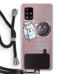 CaseCompany Best Friend Forever: Samsung Galaxy A51 5G Transparant Hoesje met koord
