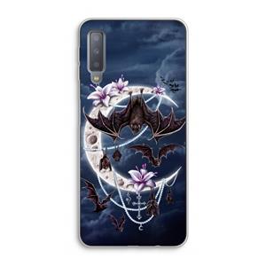 CaseCompany Vleermuizen Maan: Samsung Galaxy A7 (2018) Transparant Hoesje
