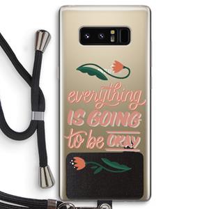 CaseCompany Optimistic flower girl: Samsung Galaxy Note 8 Transparant Hoesje met koord