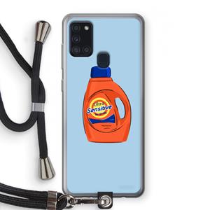 CaseCompany Ultra Sensitive: Samsung Galaxy A21s Transparant Hoesje met koord
