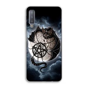 CaseCompany Volle maan: Samsung Galaxy A7 (2018) Transparant Hoesje