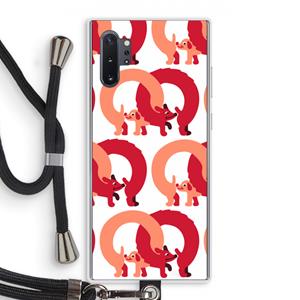 CaseCompany Dogs: Samsung Galaxy Note 10 Plus Transparant Hoesje met koord