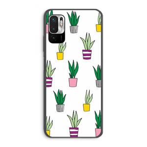 CaseCompany Sanseveria: Xiaomi Redmi Note 10 5G Transparant Hoesje