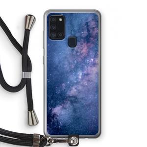 CaseCompany Nebula: Samsung Galaxy A21s Transparant Hoesje met koord