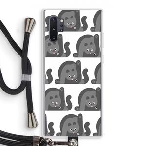 CaseCompany Cats: Samsung Galaxy Note 10 Plus Transparant Hoesje met koord