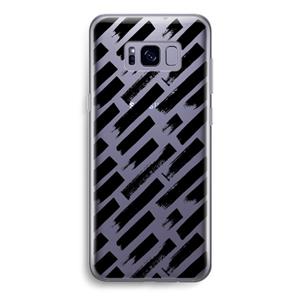 CaseCompany Zwarte vegen: Samsung Galaxy S8 Transparant Hoesje