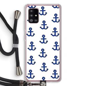CaseCompany Ankers: Samsung Galaxy A51 5G Transparant Hoesje met koord