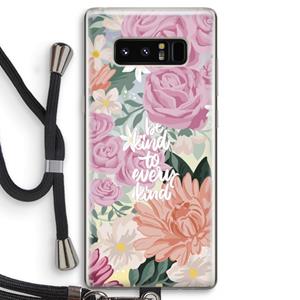 CaseCompany Kindness matters: Samsung Galaxy Note 8 Transparant Hoesje met koord