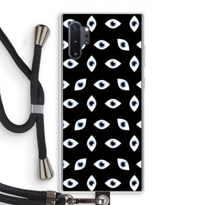 CaseCompany Eyes pattern: Samsung Galaxy Note 10 Plus Transparant Hoesje met koord