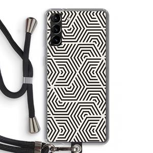 CaseCompany Magic pattern: Samsung Galaxy S21 Plus Transparant Hoesje met koord