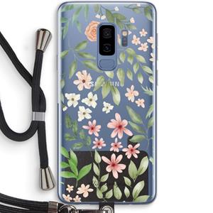 CaseCompany Botanical sweet flower heaven: Samsung Galaxy S9 Plus Transparant Hoesje met koord
