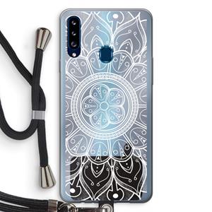 CaseCompany Roses Are Red: Samsung Galaxy A20s Transparant Hoesje met koord