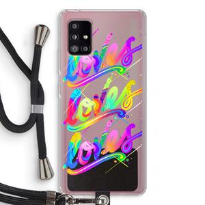 CaseCompany Loves: Samsung Galaxy A51 5G Transparant Hoesje met koord