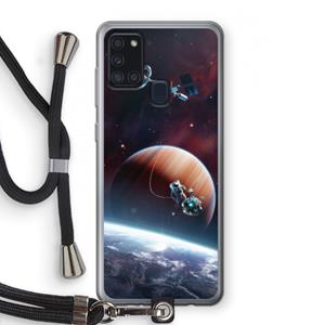 CaseCompany Examiner: Samsung Galaxy A21s Transparant Hoesje met koord