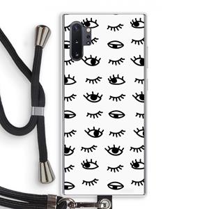 CaseCompany Eye pattern #2: Samsung Galaxy Note 10 Plus Transparant Hoesje met koord