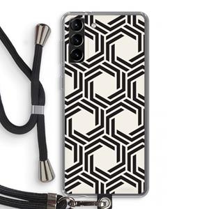 CaseCompany Geometrisch patroon: Samsung Galaxy S21 Plus Transparant Hoesje met koord