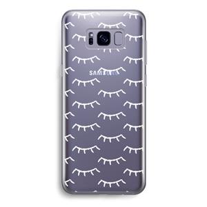 CaseCompany Wimpers: Samsung Galaxy S8 Transparant Hoesje